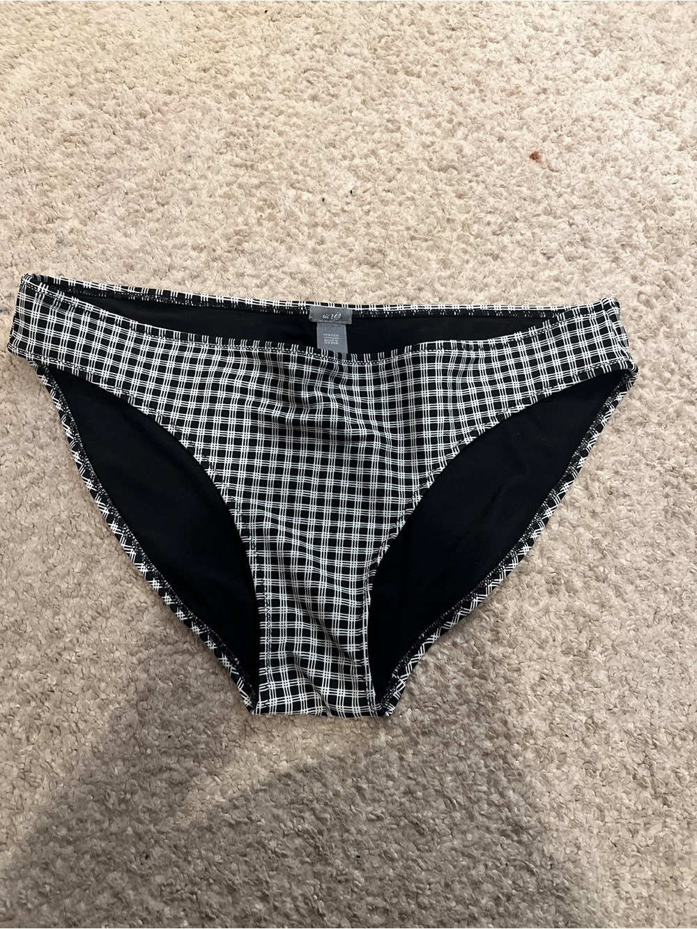 Aerie Women’s Black & White Plaid Bikini Bottom